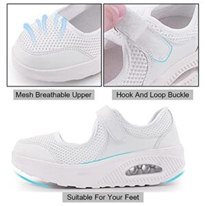 Unybwonn Nurse Shoes Flexible Shoes Walking Shoes Casual Working Shoes Breathable Vamp Top Protection Shoes White 9