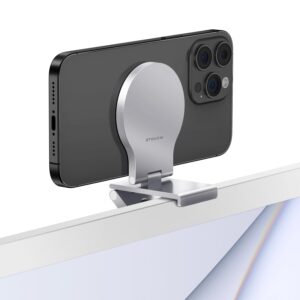 stouchi continuity camera mount for imac, desktop monitor compatible iphone webcam mount with mag-safe