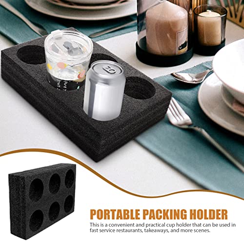 ULTECHNOVO Milk Tea Cup Holder Cup Carrier Trays Couch Drink Holder Drink Holder Drink Carry Tray Carrier Cup Holder Nail Drill Sanding Bands to Epe Coffee Cups and Plates re-usable