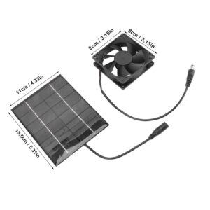 HYWHUYANG Solar Panel Fan Kit, 2W Waterproof Solar Exhaust Fan, for Small Chicken Coops, Greenhouses, Sheds, Pet Houses, Window Exhaust (Small)