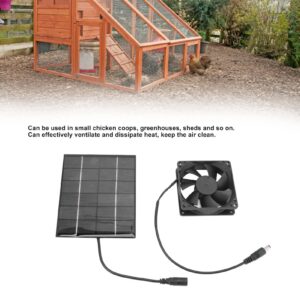 HYWHUYANG Solar Panel Fan Kit, 2W Waterproof Solar Exhaust Fan, for Small Chicken Coops, Greenhouses, Sheds, Pet Houses, Window Exhaust (Small)