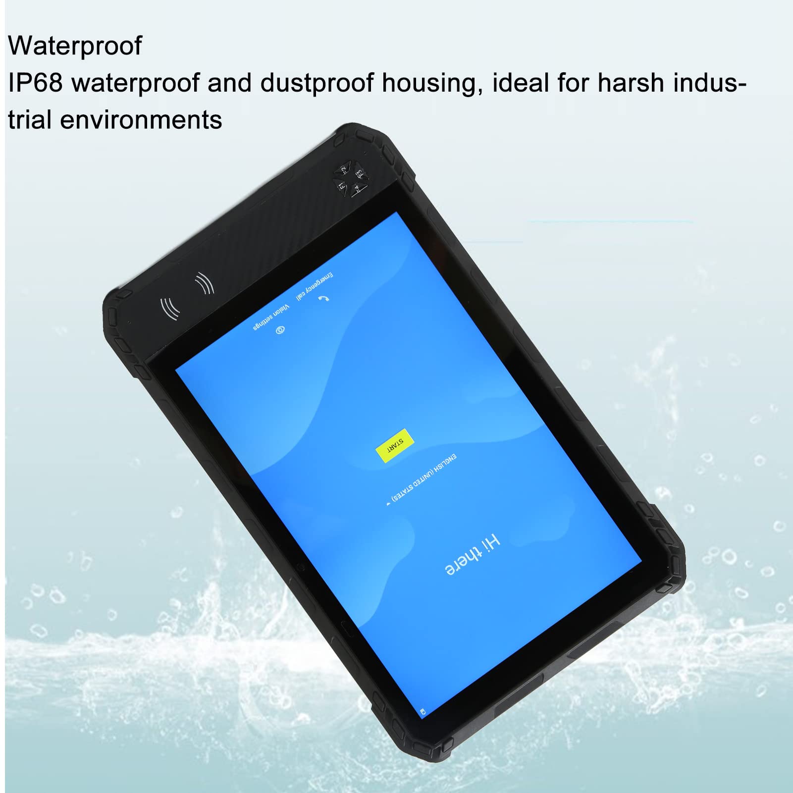 Rugged Tablet,10 inch Tablet, IP68 Waterproof Dual WiFi 10000mAh Octa Core Tablet for Android 11, Rugged Tablet for Warehouses, Geological Surveys Buildings (US Plug)