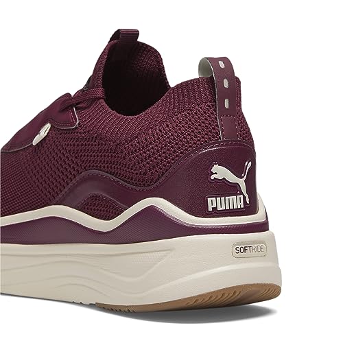 PUMA Women's SOFTRIDE STAKD Sneaker, Dark Jasper-Alpine Snow, 8