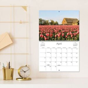 2024 Seasons Wall Calendar, 12-Inch x 9-Inch Size Closed, 18-Inch Size Open, Large Bookstore-Quality, Spiral-Bound Hanging Monthly Wall Calendars for Kitchen & Office, by Current