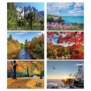 2024 Seasons Wall Calendar, 12-Inch x 9-Inch Size Closed, 18-Inch Size Open, Large Bookstore-Quality, Spiral-Bound Hanging Monthly Wall Calendars for Kitchen & Office, by Current