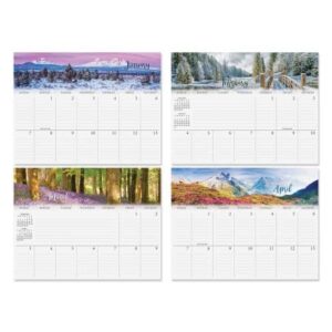 2024 Changing Seasons Big Grid Wall Calendar, 12-Inch x 9-Inch Size Closed, 18-Inch Size Open, Large Bookstore-Quality, Spiral-Bound Hanging Monthly Wall Calendars for Kitchen & Office, by Current