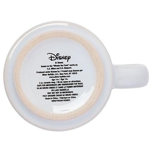 Silver Buffalo Disney Winnie the Pooh Honey Hunny Drips 4pc Stackable Ceramic Espresso Small Cup Set, 3 Ounces