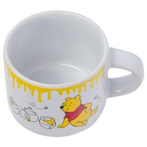 Silver Buffalo Disney Winnie the Pooh Honey Hunny Drips 4pc Stackable Ceramic Espresso Small Cup Set, 3 Ounces