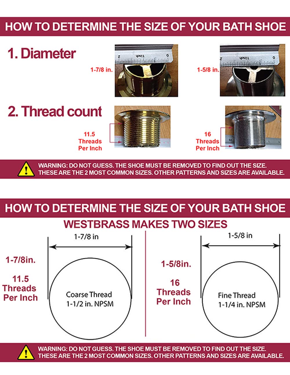 Westbrass D3324-26 1-1/2" NPSM Twist & Close Bathtub Drain Plug, Coarse Thread, Polished Chrome