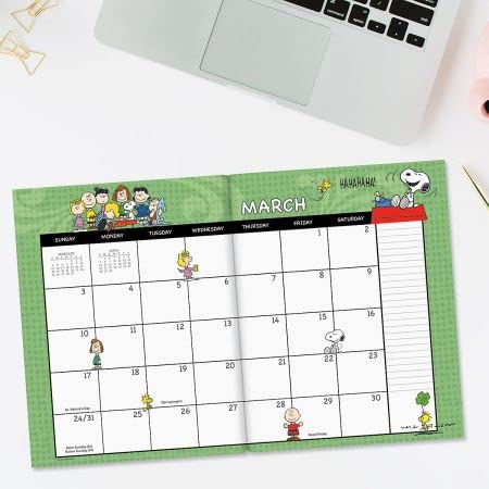 2024 PEANUTS® Desk Planner & Calendar, 8.5-Inch x 11-Inch Size Closed, 11-Inch x 17-Inch Size Open, Large Bookstore-Quality Monthly Calendars for Kitchen & Office, by Current