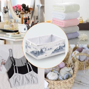 Burbuja Watercolor Mountains Storage Cubes Fabric Storage Bins Foldable Closet Organizer Basket with Handle, 11x11x11 Cube