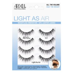 ardell light as air 521 lashes, 4 pairs in a pack