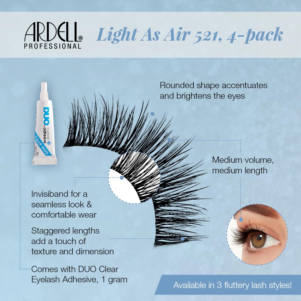 Ardell Light As Air 521 Lashes, 4 pairs in a pack