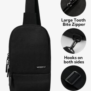 WATERFLY Slim Crossbody Sling Bag: Multipurpose Travel Cross Body Chest Shoulder Bag Sling Backpack for Walking Hiking for Men Women