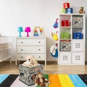 Foldable Storage Bins 13x13 Storage Cubes Old Adventure Map Fabric Storage Baskets for Shelves Drawer with Handles Organizer for Shelves Toy Nursery Closet Bedroom