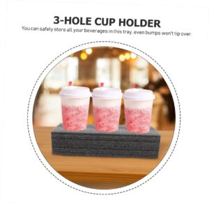 3pcs Milk Tea Drink Cup Holder Drink Holder Tool Tray Takeout Coffee Cup Holder Tea Bag Holder Drink Carrier Takeaway Cup Trays Drink Takeout Holder Universal Pearl re-usable