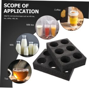 3pcs Milk Tea Drink Cup Holder Drink Holder Tool Tray Takeout Coffee Cup Holder Tea Bag Holder Drink Carrier Takeaway Cup Trays Drink Takeout Holder Universal Pearl re-usable