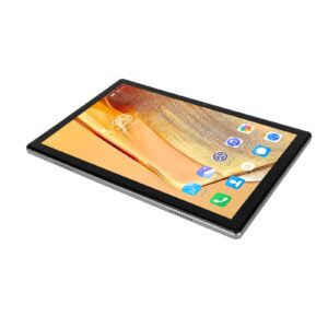 GLOGLOW 10. 1 Inch Tablet, Support 128GB Memory USB C Fast Charging 2 in 1 FHD Tablet 4G Network 100‑240V 8 Core CPU for Work for Android 12 (US Plug)