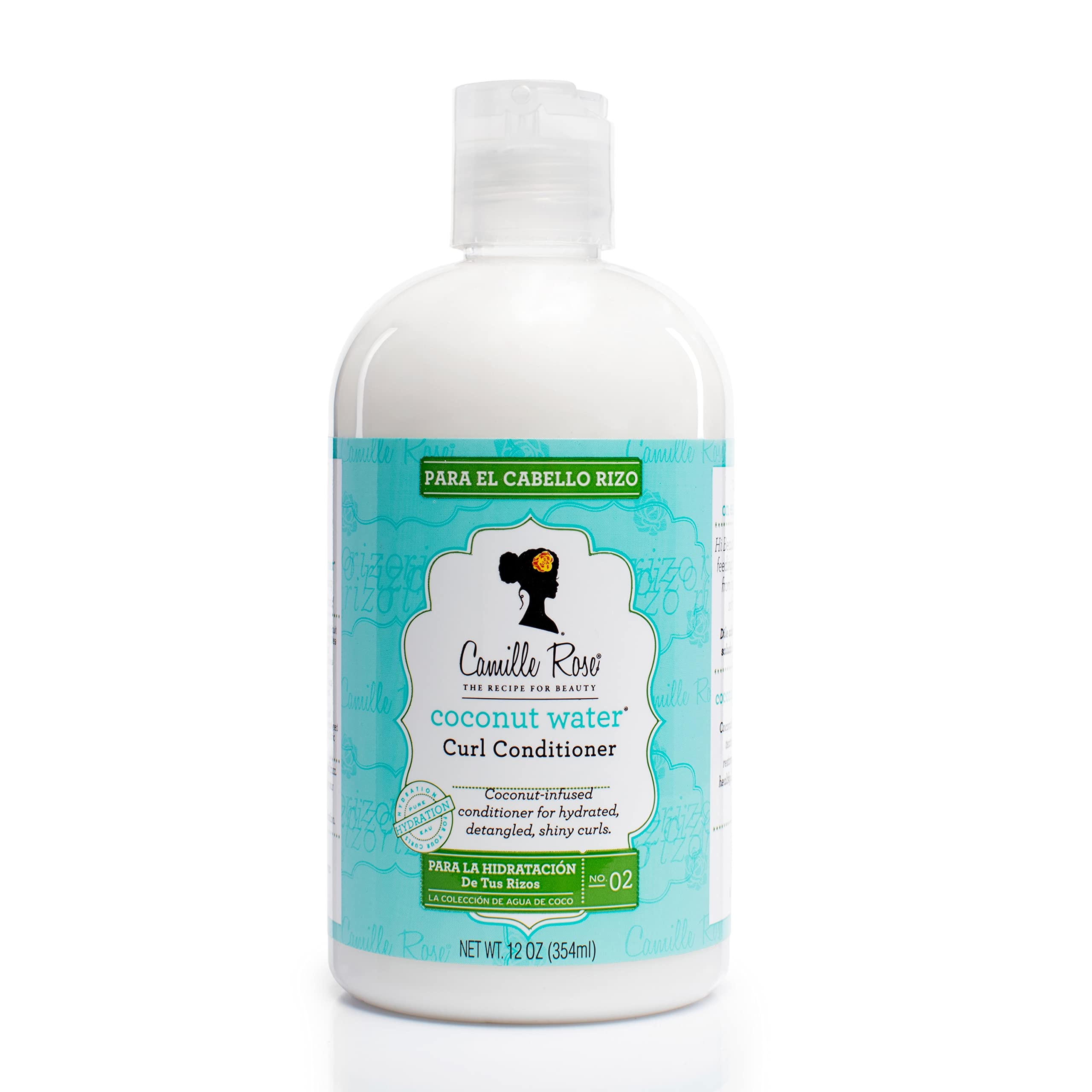 Camille Rose Coconut Water Conditioner | 12 oz | Natural Coconut Oil, Rosemary Oil, Castor Oil