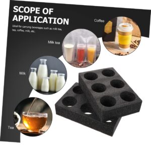 3pcs Milk Tea Drink Cup Holder Foam Couch Coffee Drinks Disposable Cup Holder Takeout Cup Tray Chinese Takeout Food Tray Takeout Packing Holder Takeout Beverage Carrier re-usable