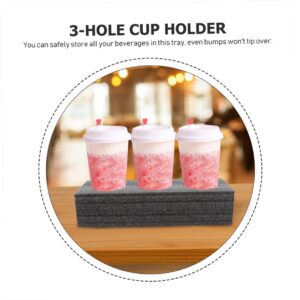 3pcs Milk Tea Drink Cup Holder Foam Couch Coffee Drinks Disposable Cup Holder Takeout Cup Tray Chinese Takeout Food Tray Takeout Packing Holder Takeout Beverage Carrier re-usable