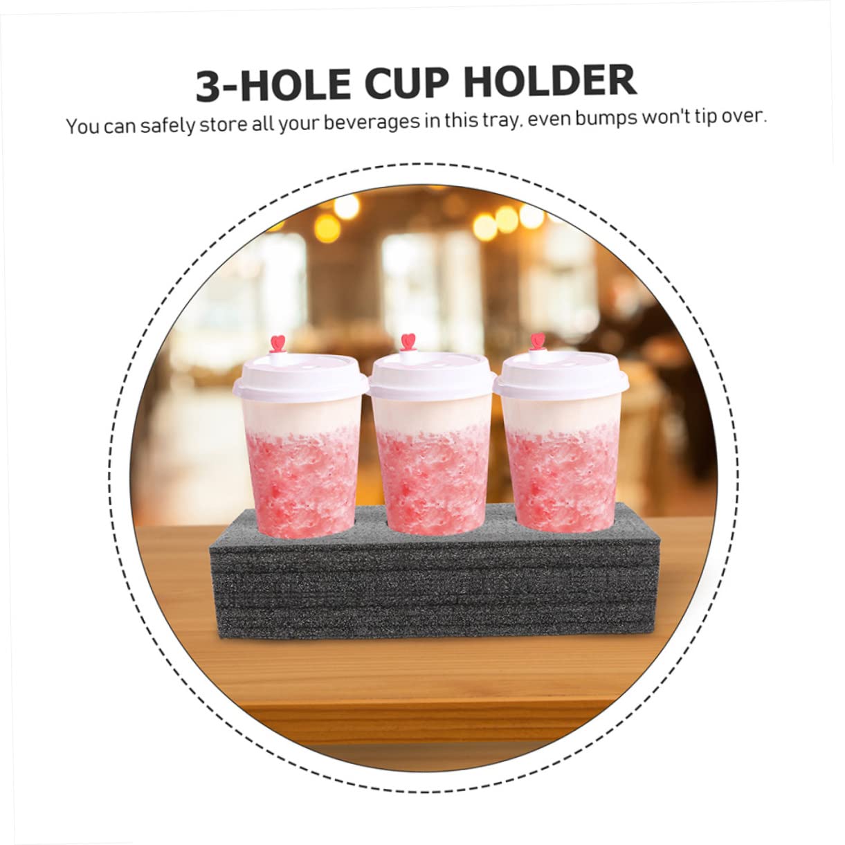 3pcs Milk Tea Drink Cup Holder Foam Couch Coffee Drinks Disposable Cup Holder Takeout Cup Tray Chinese Takeout Food Tray Takeout Packing Holder Takeout Beverage Carrier re-usable