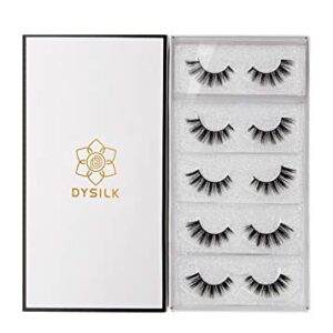 DYSILK Lashes Natural Look - 5 Pairs 6D Lashes Faux Mink Eyelashes