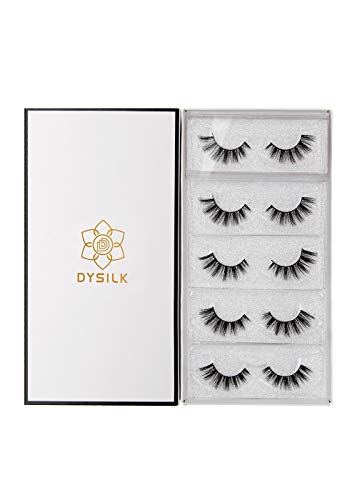 DYSILK Lashes Natural Look - 5 Pairs 6D Lashes Faux Mink Eyelashes