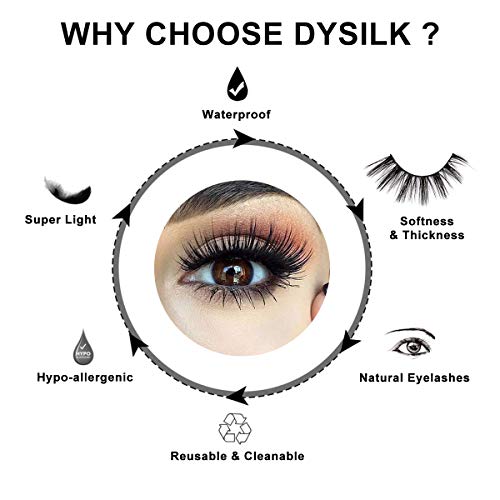 DYSILK Lashes Natural Look - 5 Pairs 6D Lashes Faux Mink Eyelashes