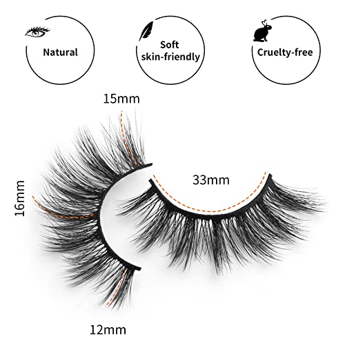 DYSILK Lashes Natural Look - 5 Pairs 6D Lashes Faux Mink Eyelashes