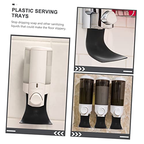 Zerodeko 2pcs Water Tray Hand Soap Dispenser Wall Mount Floor and Wall Protector Dispenser Automatic Soap Dispenser Wall Mount Soap Dispenser Drip Foaming Plastic Household Products Major