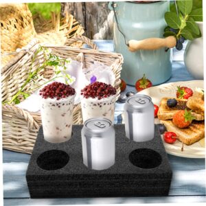 2pcs Milk Tea Cup Holder 6 Cup Foam Holder Takeout Packing Holders Refreshment Tray Pearl Wool Coffee Tray Couch Drink Holder Portable Drink Pearl Cotton Bottle Water Cup re-usable