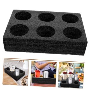 2pcs Milk Tea Cup Holder 6 Cup Foam Holder Takeout Packing Holders Refreshment Tray Pearl Wool Coffee Tray Couch Drink Holder Portable Drink Pearl Cotton Bottle Water Cup re-usable