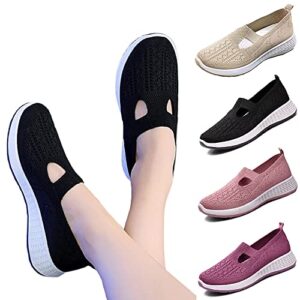breathable soft sole orthopedic casual shoes,women's orthopedic walking sneakers (black,36)