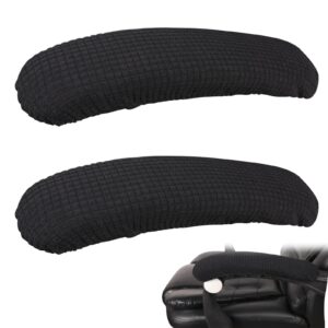 kalione 2pcs office chair arm cover, black armrest slipcover pads chair armrest covers, office seat hand rest protector, elastic computer arm protectors,arm covers protectors for office chair