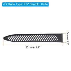 PATIKIL PP Safety Knife Cover Sleeves for 9.5" Carving Knife, 2 Pack Knives Edge Guard Blade Protector Universal Knife Sheath for Kitchen, Black