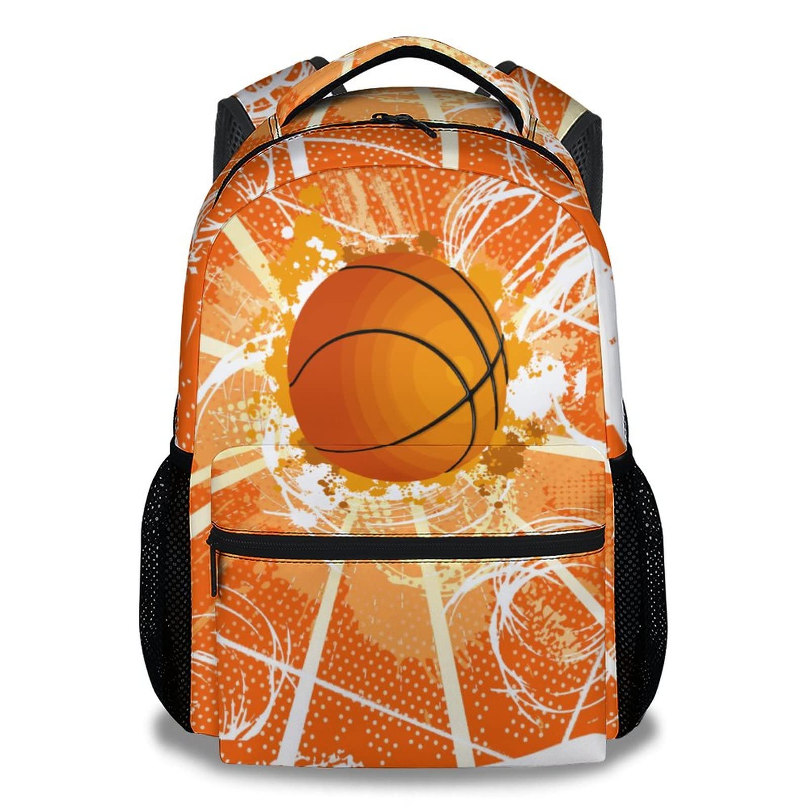 COOPASIA Basketball Backpack for Girls Boys, 16 Inch Basketball Theme Bookbag with Adjustable Straps, Durable, Lightweight, School Bag with Large Capacity