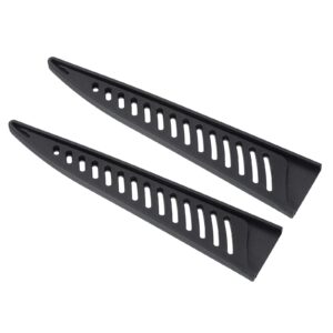 patikil pp safety knife cover sleeves for 6" boning knife, 2 pack knives edge guard blade protector universal knife sheath for kitchen, black