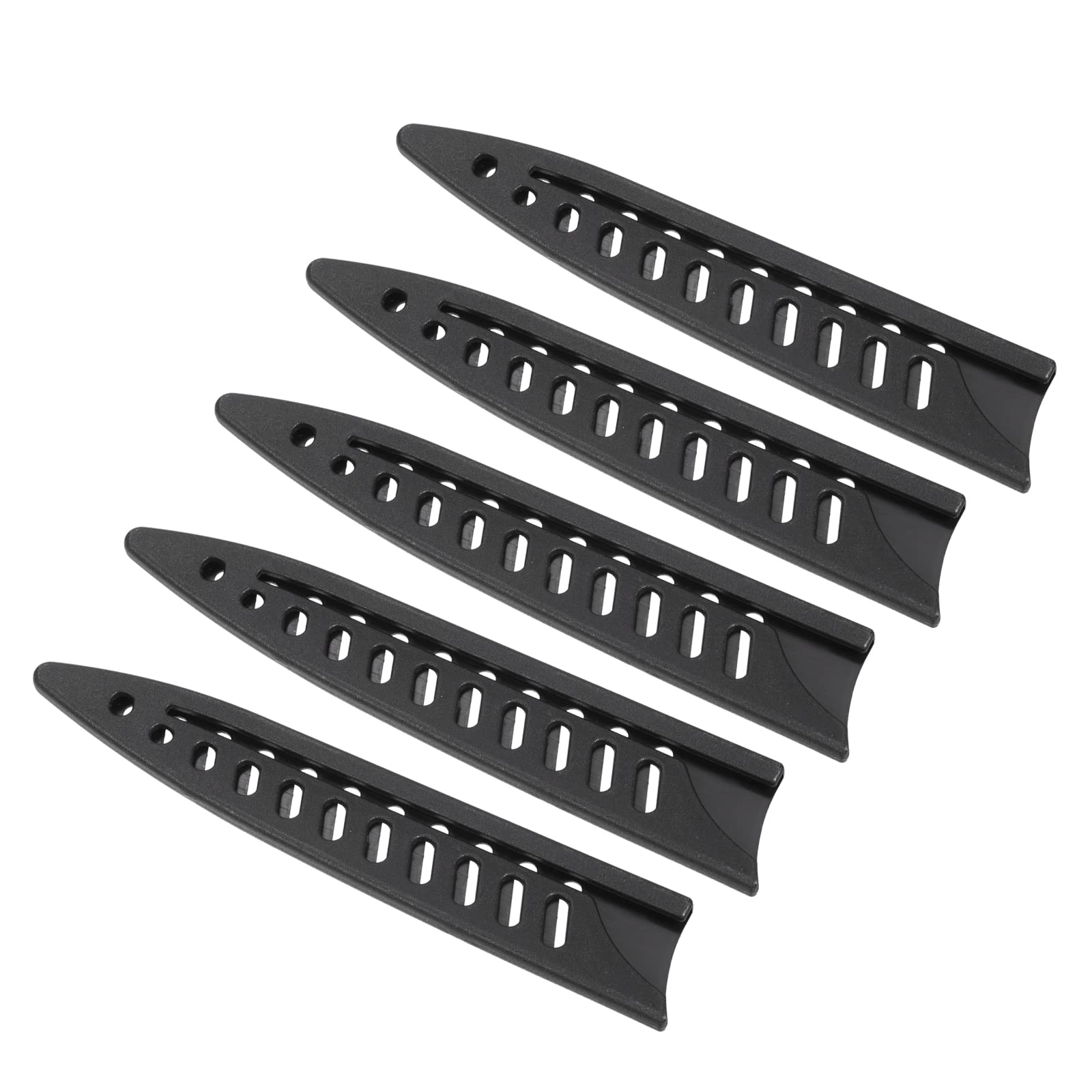 PATIKIL PP Safety Knife Cover Sleeves for 5" Utility Knife, 5 Pack Knives Edge Guard Blade Protector Universal Knife Sheath Portable for Kitchen, Black