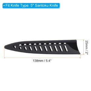 PATIKIL PP Safety Knife Cover Sleeves for 5" Utility Knife, 5 Pack Knives Edge Guard Blade Protector Universal Knife Sheath Portable for Kitchen, Black