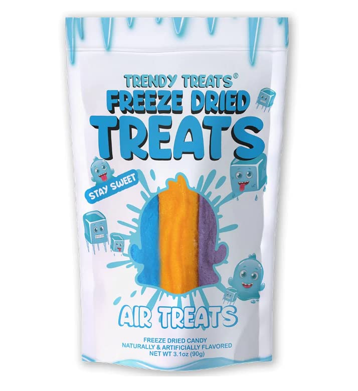 Trendy Treats Freeze Dried Candy, Freeze Dried Air Treats, Unique Candy Gift, Fun Exotic & Weird Candy - By the Famous Tik Tok TikTok Candy Channel TrendyTreats - 3.1oz