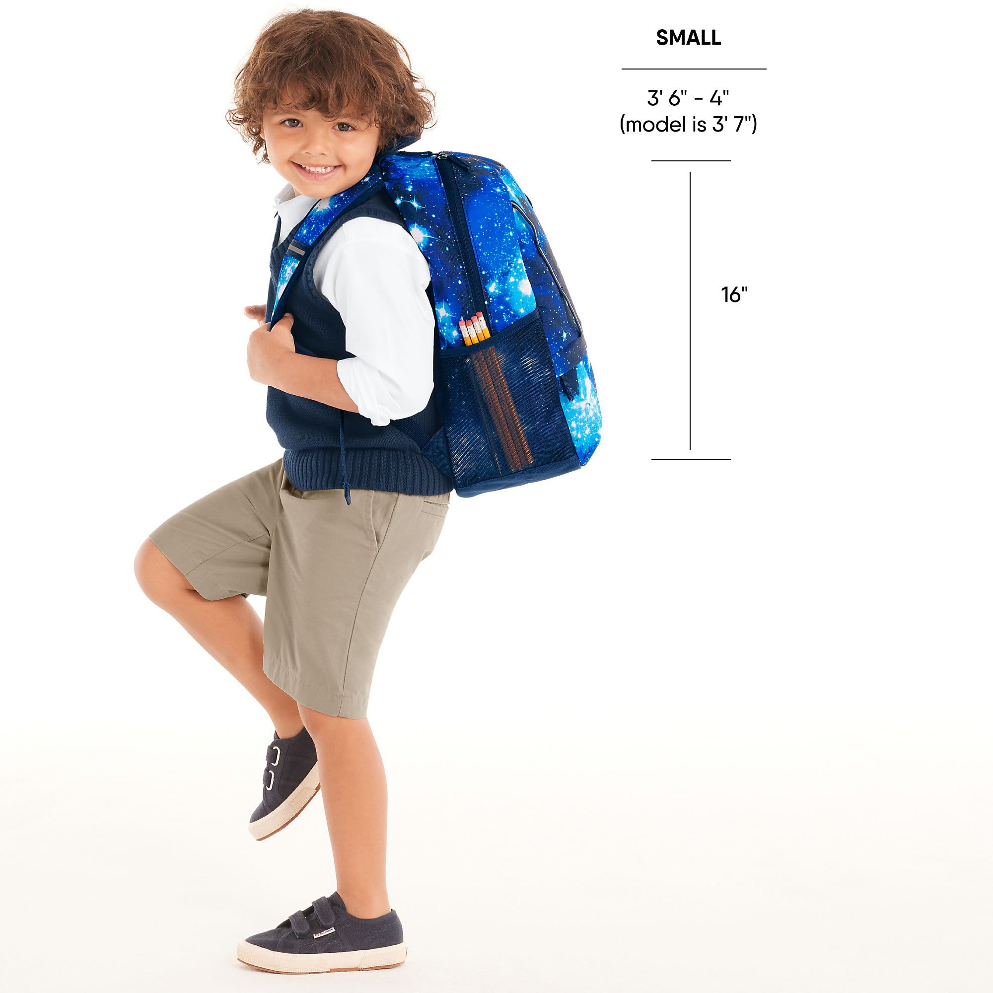 Lands' End Kids' ClassMate Blue Galaxy Space Small