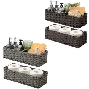 GRANNY SAYS Bundle of 2-Pack Wicker Baskets for Storage & 2-Pack Wicker Storage Baskets for Shelves