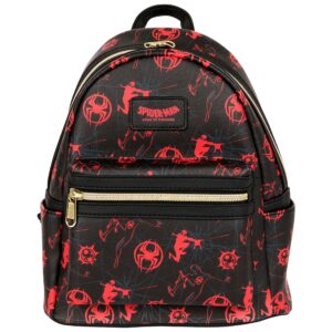marvel spider-man: across the spider-verse web mini-backpack - entertainment earth exclusive