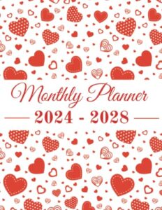 2024-2028 monthly planner: five years monthly calendar 60 months from january 2024 to december 2028 including holidays and self-care inspirational quotes