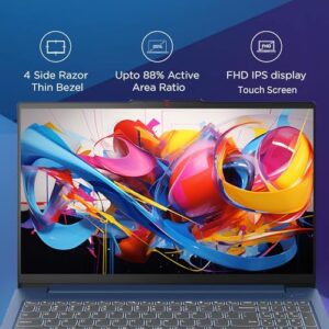 Lenovo IdeaPad 3 Laptop, 15.6" FHD Touchscreen, Intel Core i5-1155G7, 24GB RAM, 1TB SSD, Webcam, HDMI, Wi-Fi 6, Windows 11 Home, Blue