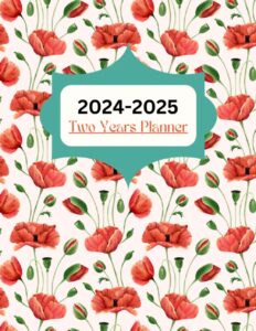 2024 2025 two years planner: large minimalist schedule organizer for time management 24 months from january 1, to december 31, personal appointments with us federal holidays