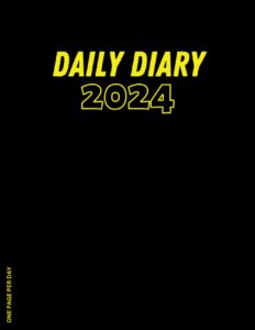 daily diary 2024 one page per day: 2024 daily planner one page per day large , january to december 2024 calendar, 8.5 x 11 inches