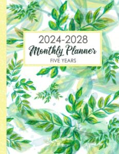2024-2028 monthly planner: five years calendar | 60 months 5 year organizer with holidays to do list goals and motivational quotes for women - floral cover