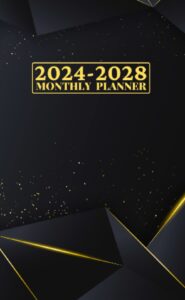 2024-2028 monthly pocket planner: small 5 year monthly pocket calendar for purse with goals, calendar, schedule organizer | 60 months calendar monthly ... & family birthdays, contacts -floral cover